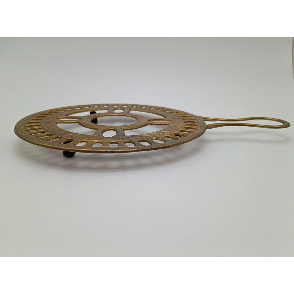 Vintage Brass Teapot Warmer Trivet Food